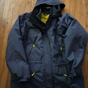 Eddie Bauer lot of 2 Dark Blue Gore tex parka 800fp StormDown